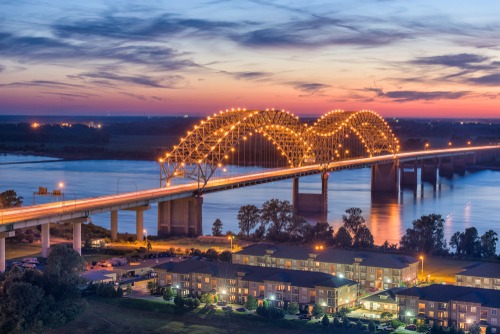 Arch bridge in Memphis