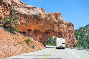 rv trailer on highway