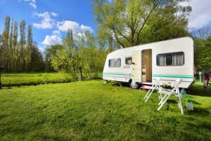 trailer at campground site