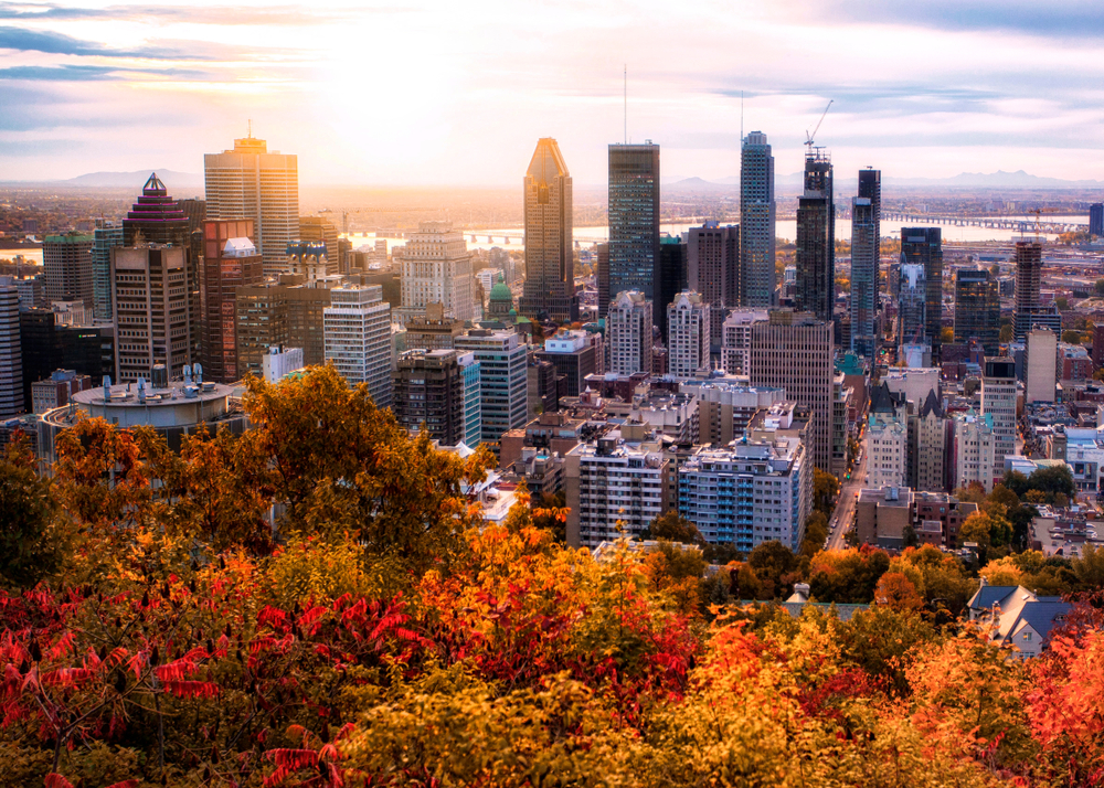 montreal sunrise from mt royal