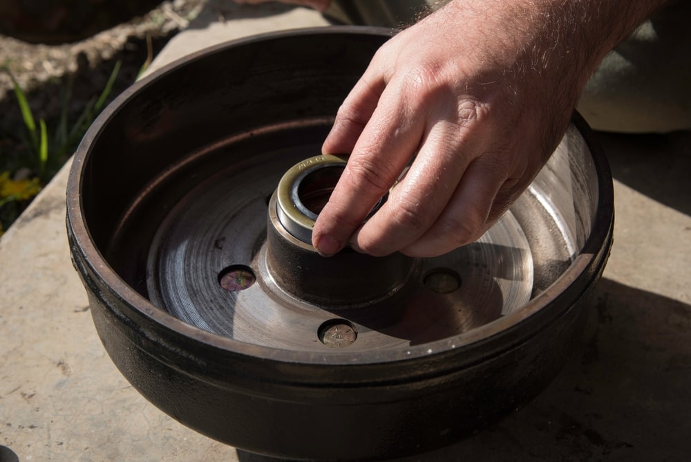 an RV brake drum