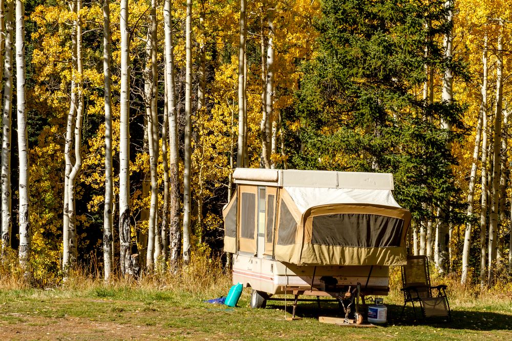 camper parked at campsite